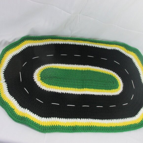 Handmade Racetrack Rug - Picture 1 of 2